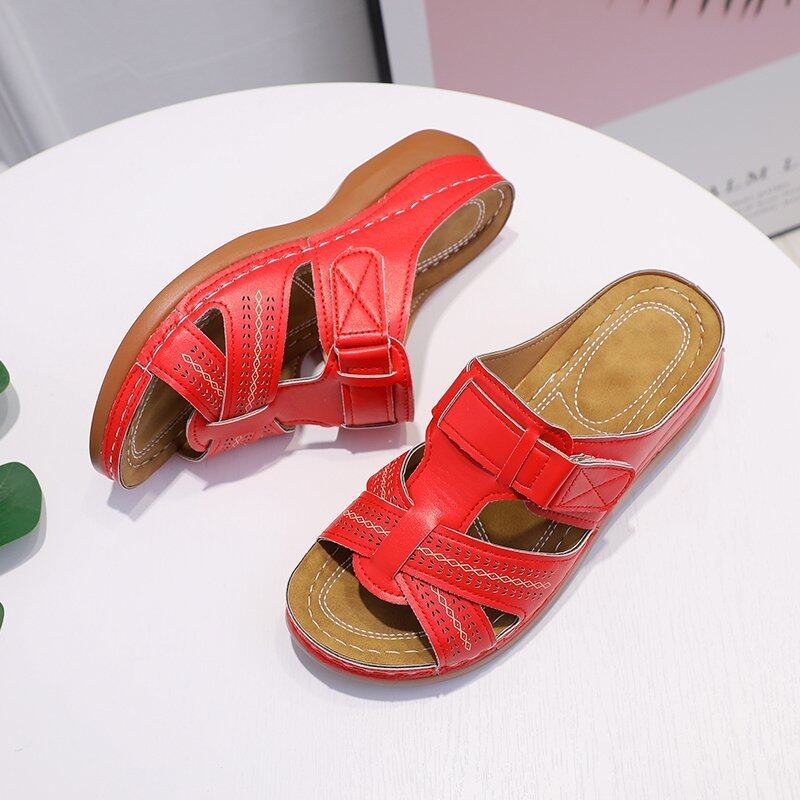 Evelyn | Orthopedic Leather Sandals with Strap Restraint