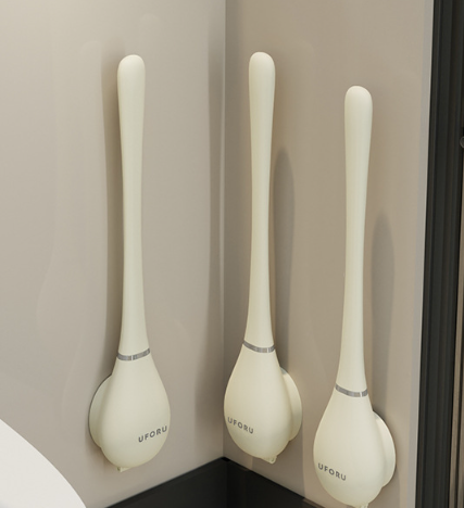 PureBrush | Elegant Toilet Brush with Antibacterial Silicone Head