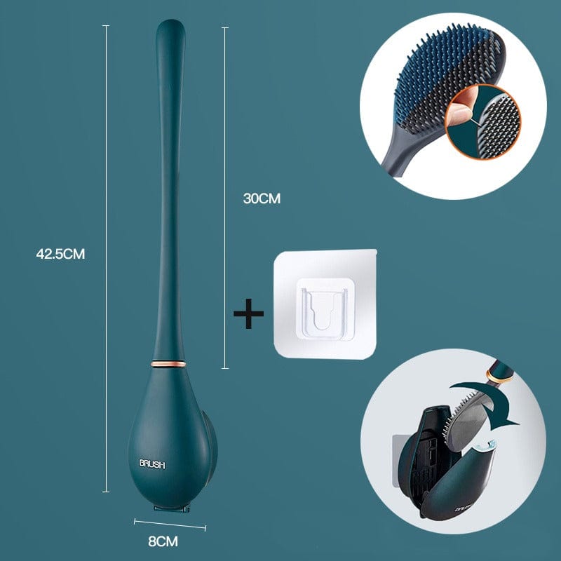 PureBrush | Elegant Toilet Brush with Antibacterial Silicone Head