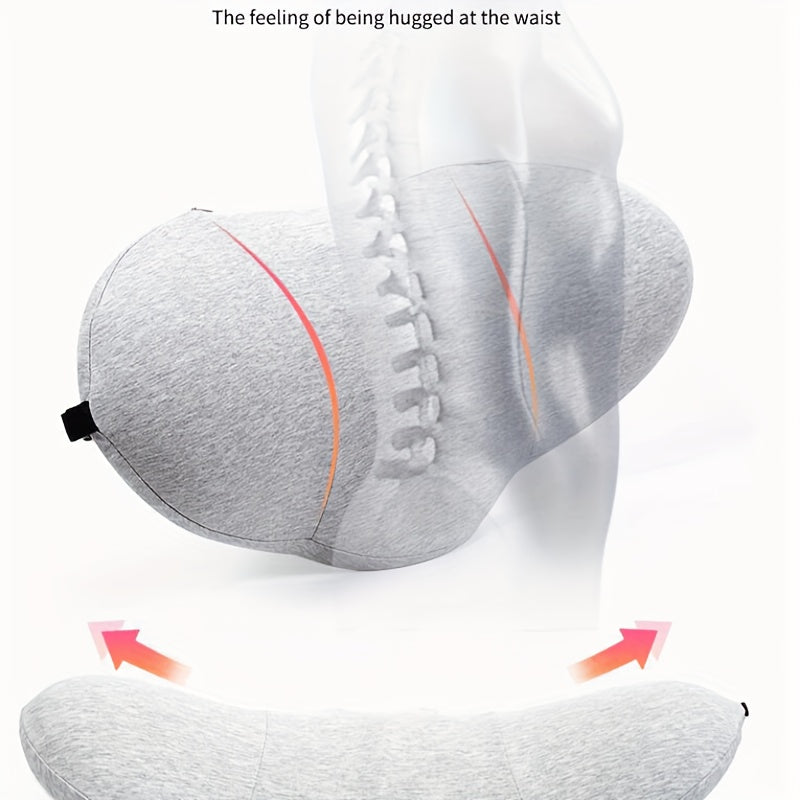 SpineEase | Orthopedic Pillow – Memory Foam Lumbar Support with Cover