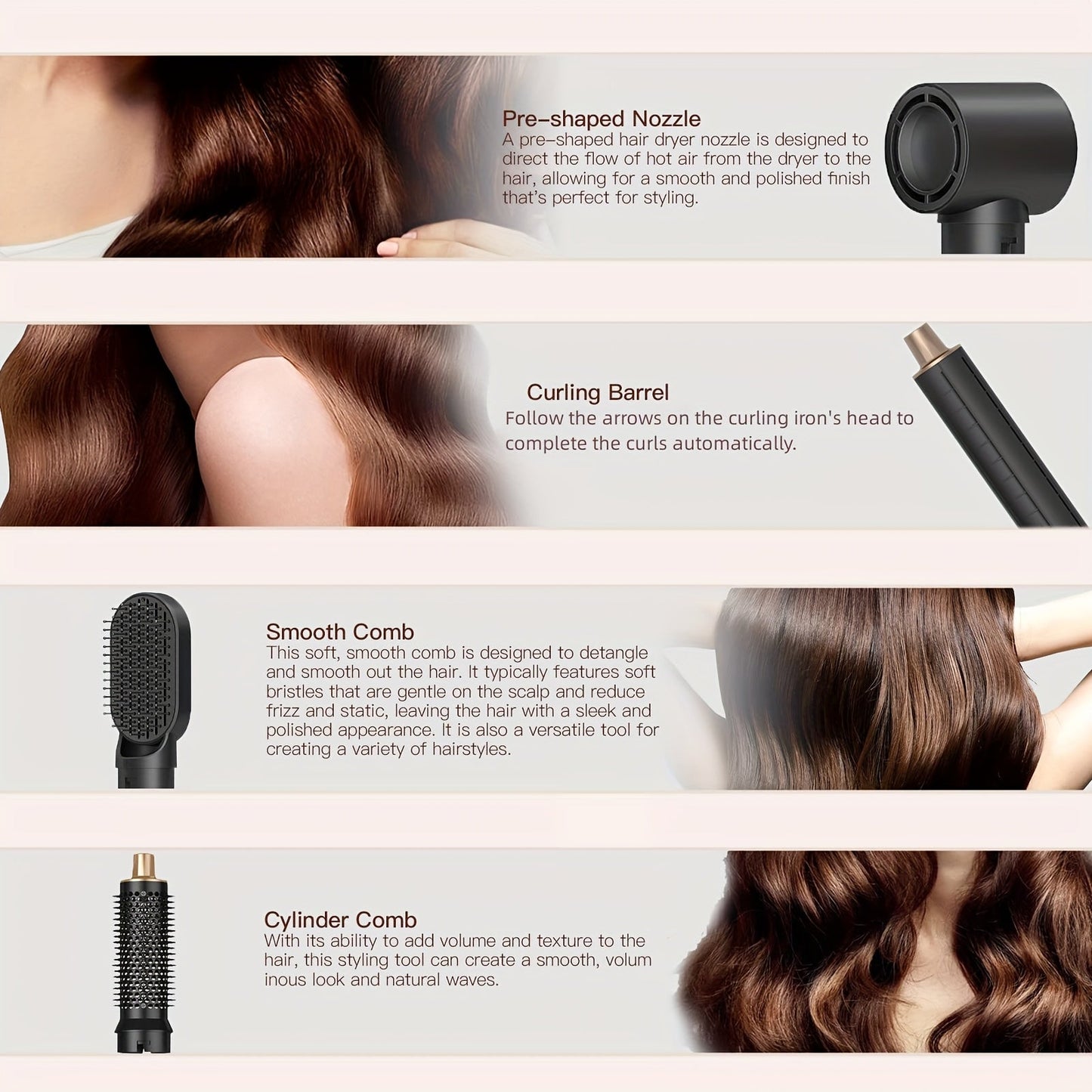GlamWrap | 5-in-1 Hair Styler – Drying, Curling & Straightening Tool