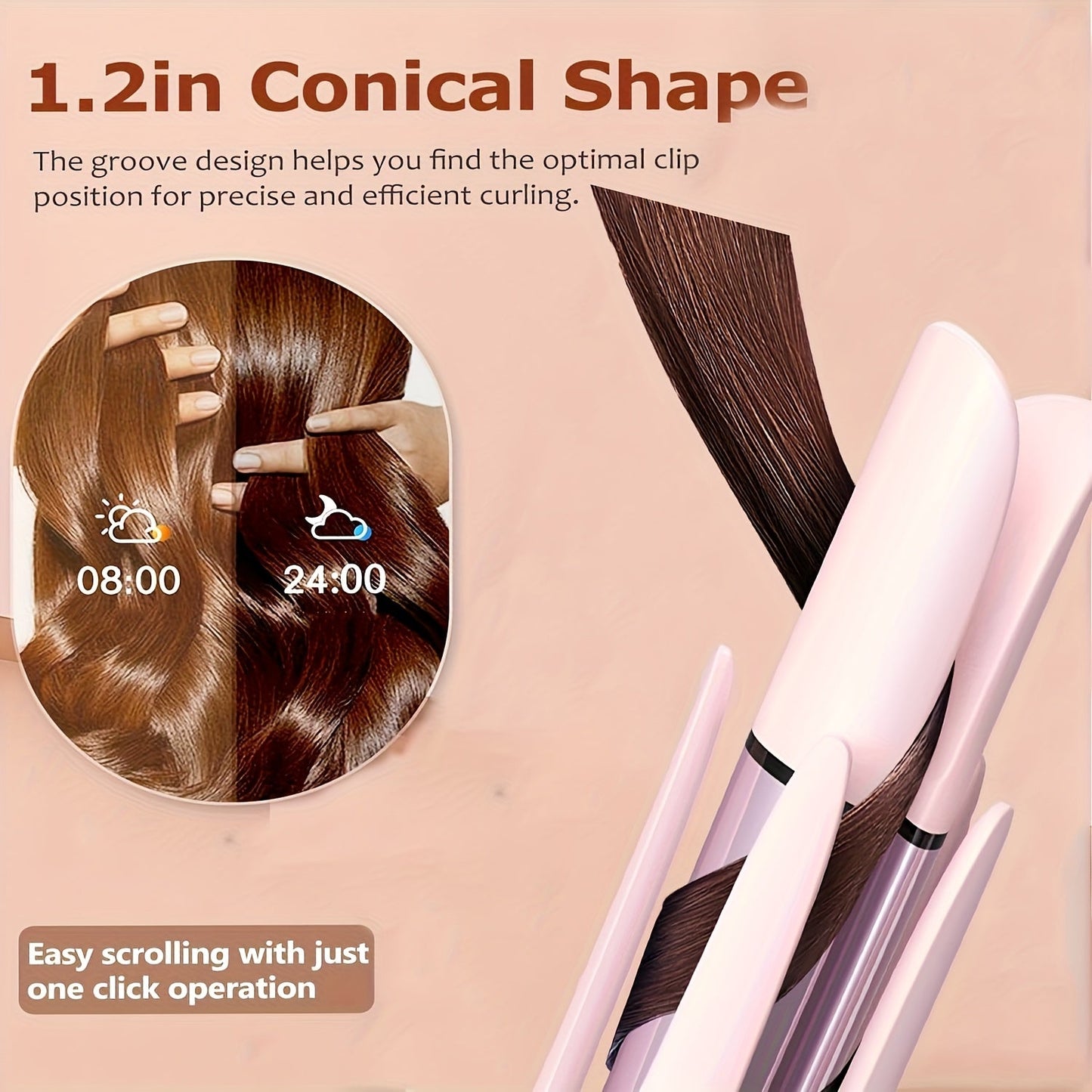 CurlGoddess | Professional Auto Curler – Quick, Even Curls with Anti-Scald Design