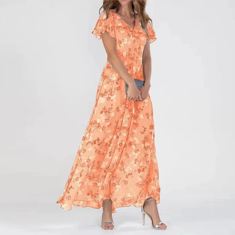 Celestine | Elegant Waist-Defined Midi Dress | Women