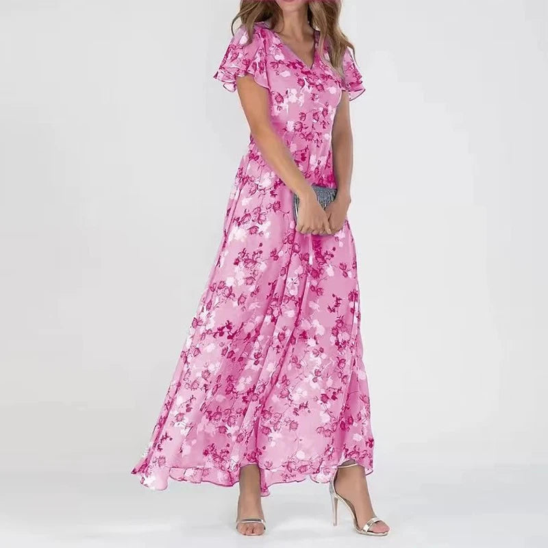 Celestine | Elegant Waist-Defined Midi Dress | Women