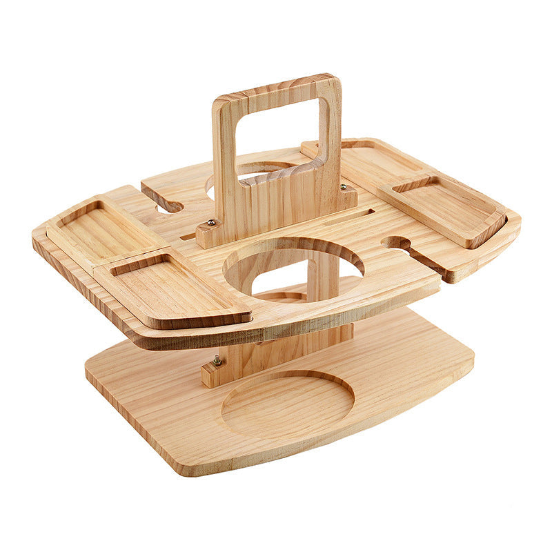 WineNest | Portable Wooden Picnic Wine Table