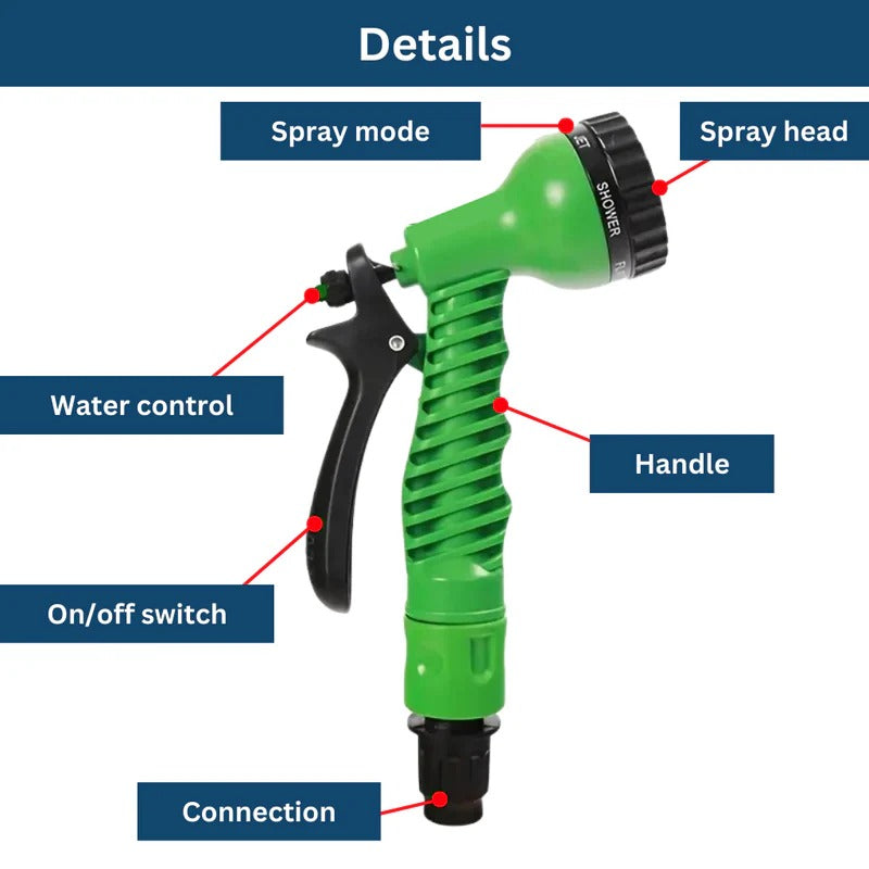 JetFlex | Lightweight Hose with Multifunctional Nozzle & Telescopic Handle
