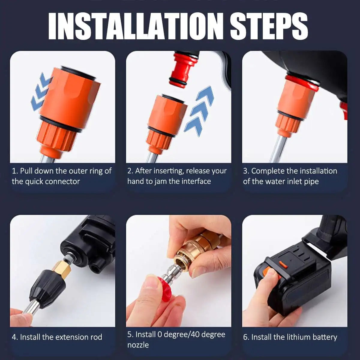 QuickWash | Cordless High-Pressure Cleaner with 2 Batteries