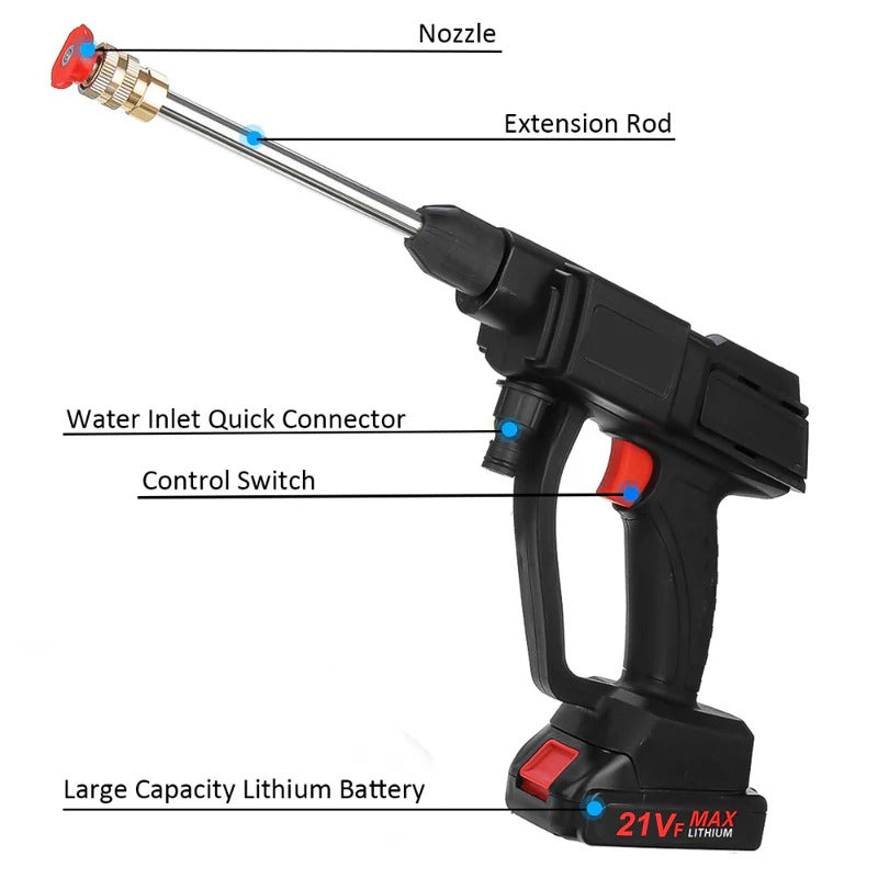 QuickWash | Cordless High-Pressure Cleaner with 2 Batteries