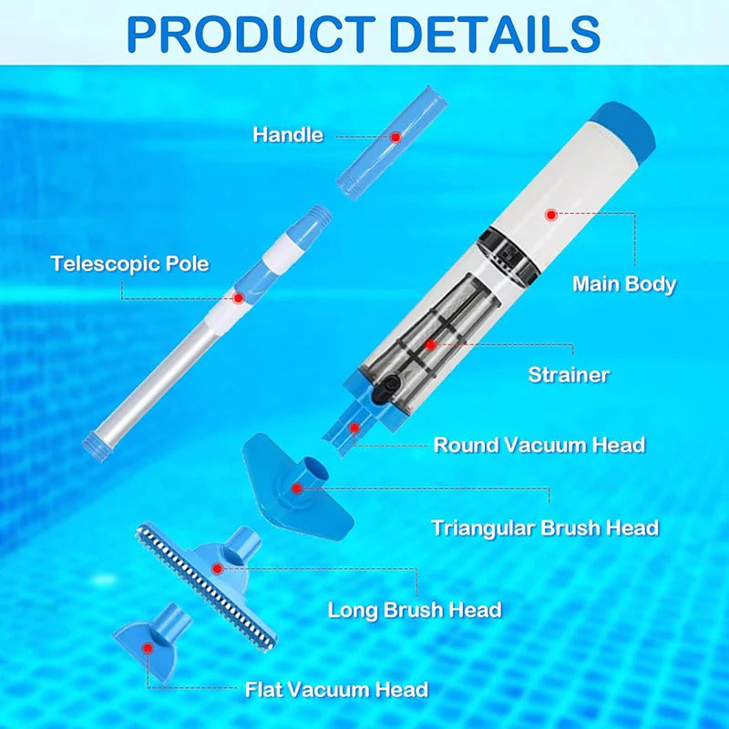 AquaSweep | 3 in 1 cordless, rechargeable pool vacuum cleaner