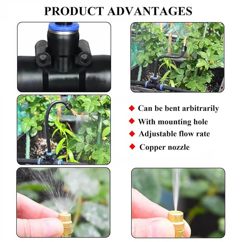 IrrigaFlow | Drip Irrigation System with 360 Degree Flexible Hose