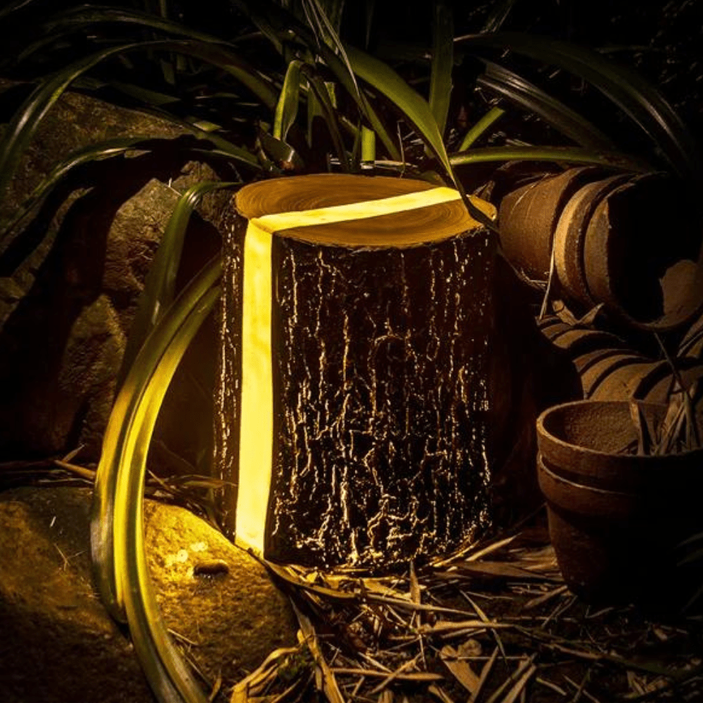 GlowLog | Elegant Wooden Stump LED Lamp