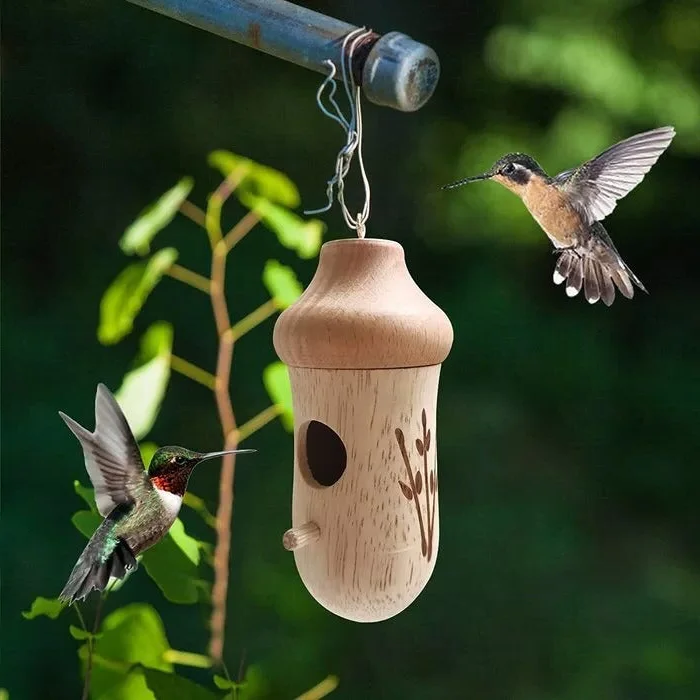 HummiHome | Cute Resin Hummingbird House for Spring & Garden