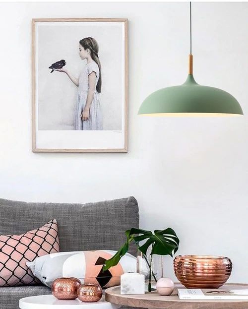 AlumiTone | Pendant Lights Made of Metal and Wood in Delicate Pastel Shades