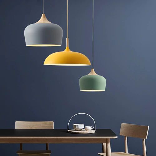 AlumiTone | Pendant Lights Made of Metal and Wood in Delicate Pastel Shades