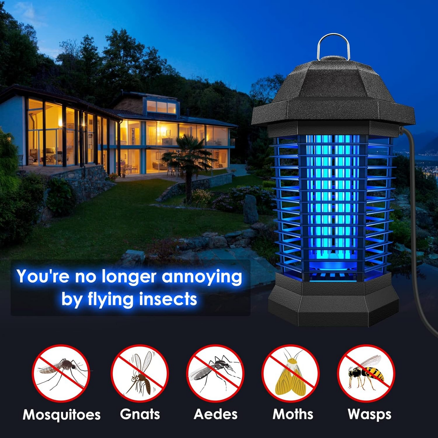 BuzzKill | Electric Mosquito Lamp with 3500V Mains Protection