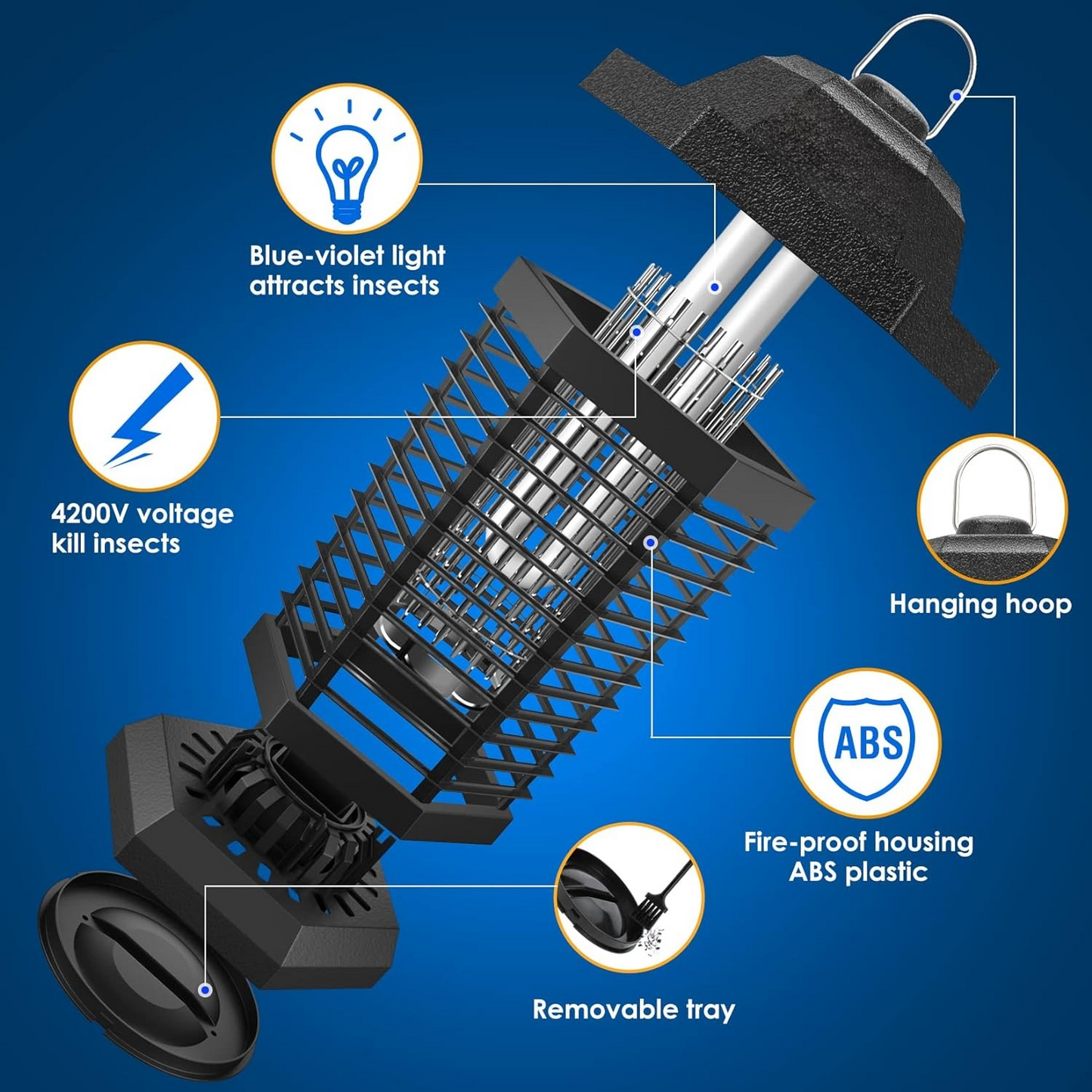 BuzzKill | Electric Mosquito Lamp with 3500V Mains Protection