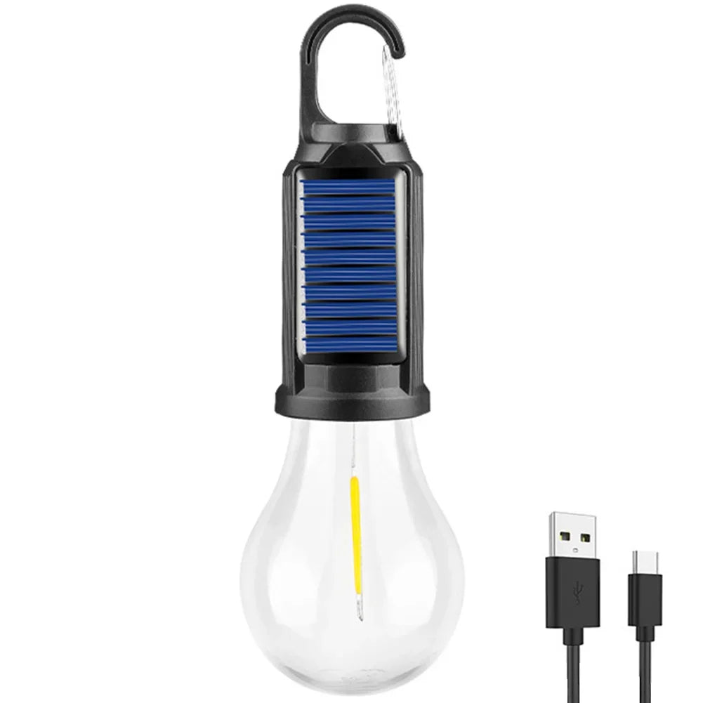 CampGlow | Solar-Powered Rechargeable Camping Lantern with Hook