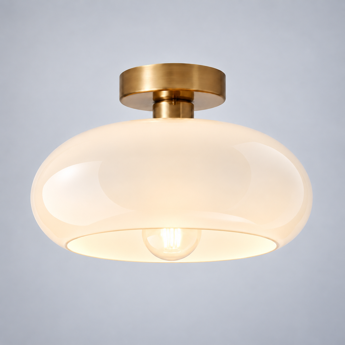 Tundris - Vintage Bowl Semi-Flush Ceiling Light
