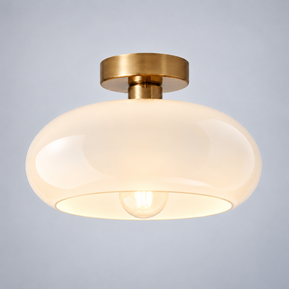 Tundris - Vintage Bowl Semi-Flush Ceiling Light