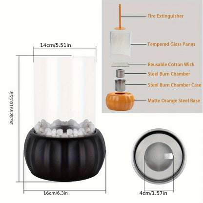 PumpkinFlame | Traditional Pumpkin-Shaped Tabletop Fireplace Smokeless