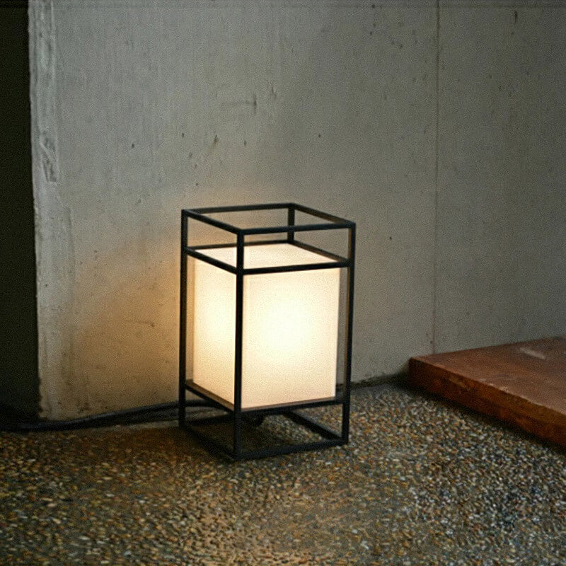 YumiGlow | Japanese Tatami Rectangular Fabric 1-Light Floor Lamp
