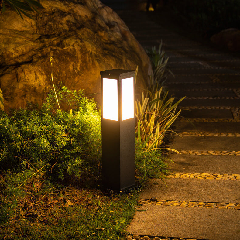 GlowPost | Modern Solar Garden Column Outdoor Waterproof Path Light