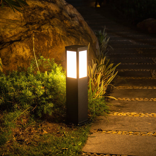 GlowPost | Modern Solar Garden Column Outdoor Waterproof Path Light