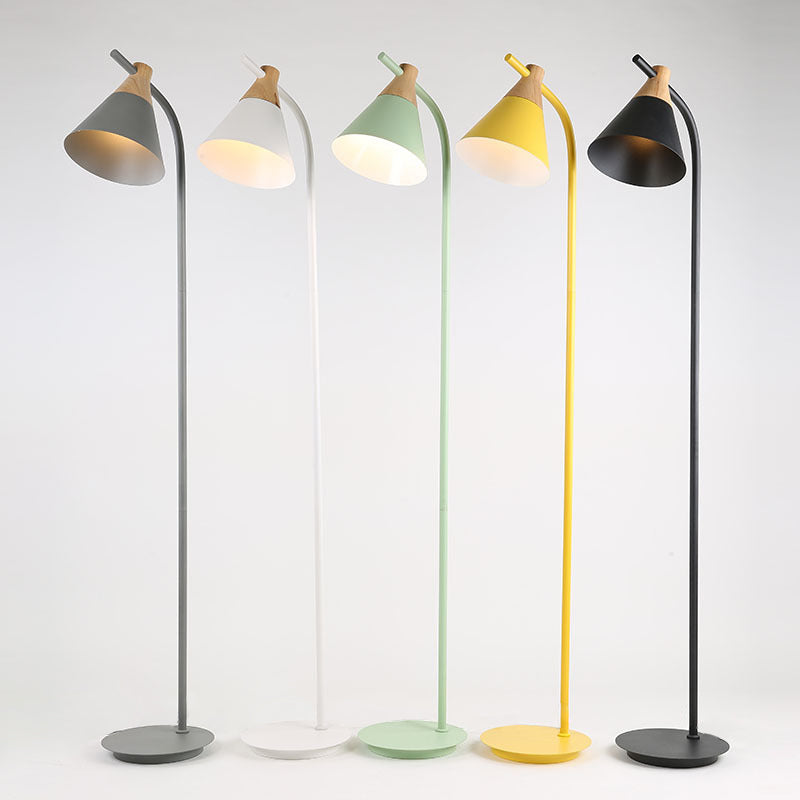 GlowPole | Nordic Creative Macaron Cone Shade 1-Light Floor Lamp