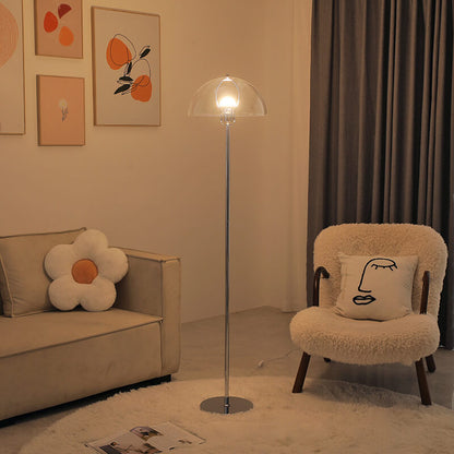 LightBloom | Nordic Vintage Acrylic Clear Dome 1-Light Floor Lamp