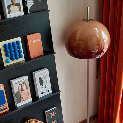 NostalgiaGlow | Contemporary Retro Mushroom Hardware Glass 2-Light Floor Lamp for the Living Room