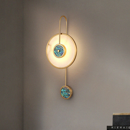 GoldenEclipse | Refined Marble Wall Lamp