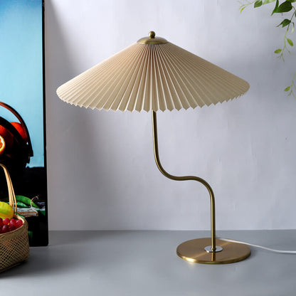 GlowDome | Elegant Table Lamp with Fabric Shade & 110V Connection