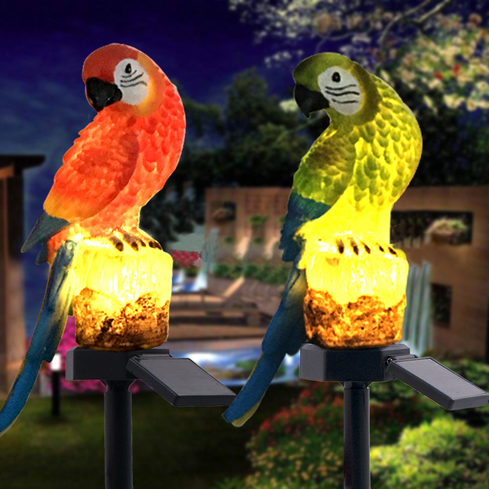 SolarParrot | Colourful LED Resin Garden Light in Parrot Design