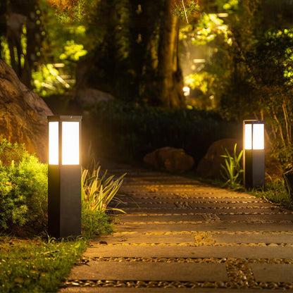 GlowPost | Modern Solar Garden Column Outdoor Waterproof Path Light
