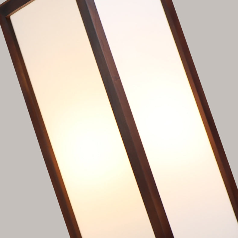 HanLume | Wooden Floor Lamp with Classic Parchment Shade