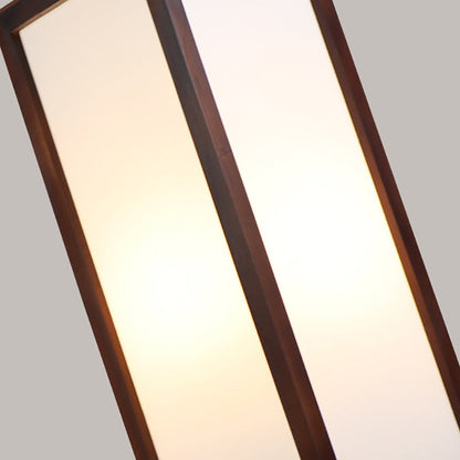 HanLume | Wooden Floor Lamp with Classic Parchment Shade