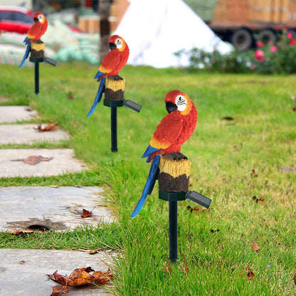 SolarParrot | Colourful LED Resin Garden Light in Parrot Design