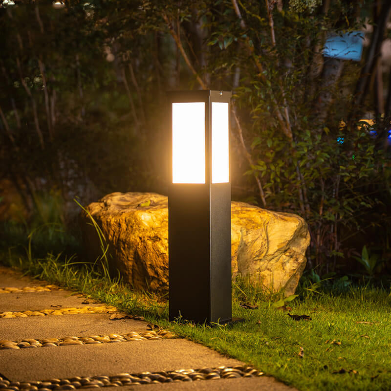 GlowPost | Modern Solar Garden Column Outdoor Waterproof Path Light