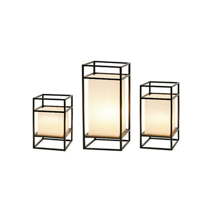 YumiGlow | Japanese Tatami Rectangular Fabric 1-Light Floor Lamp