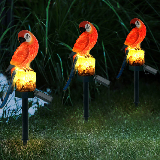 SolarParrot | Colourful LED Resin Garden Light in Parrot Design
