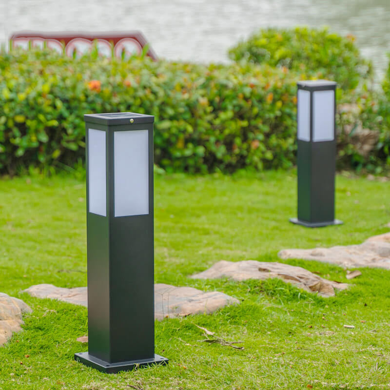 GlowPost | Modern Solar Garden Column Outdoor Waterproof Path Light