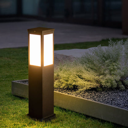 GlowPost | Modern Solar Garden Column Outdoor Waterproof Path Light