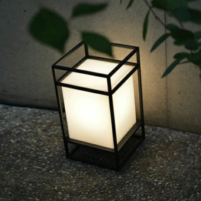 YumiGlow | Japanese Tatami Rectangular Fabric 1-Light Floor Lamp