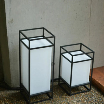 YumiGlow | Japanese Tatami Rectangular Fabric 1-Light Floor Lamp