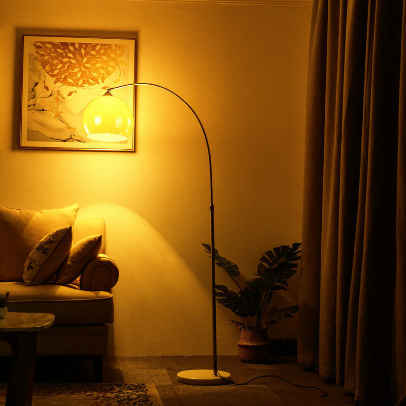 AcriLux | Modern Globe Acrylic Shade Floor Lamp 1-Light
