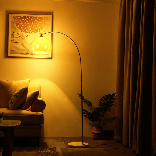 AcriLux | Modern Globe Acrylic Shade Floor Lamp 1-Light