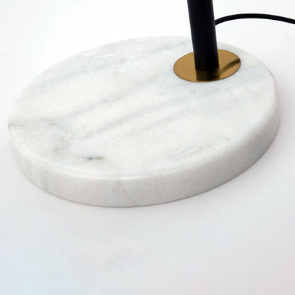 LumiMarble | Nordic Minimalist Glass Dome Shade Marble Base 1-Light Floor Lamp