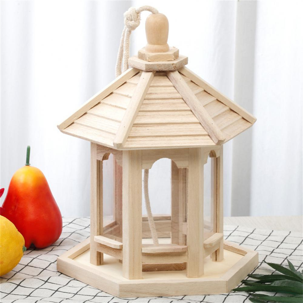 FeatherView | Wooden Transparent Household Birdhouse