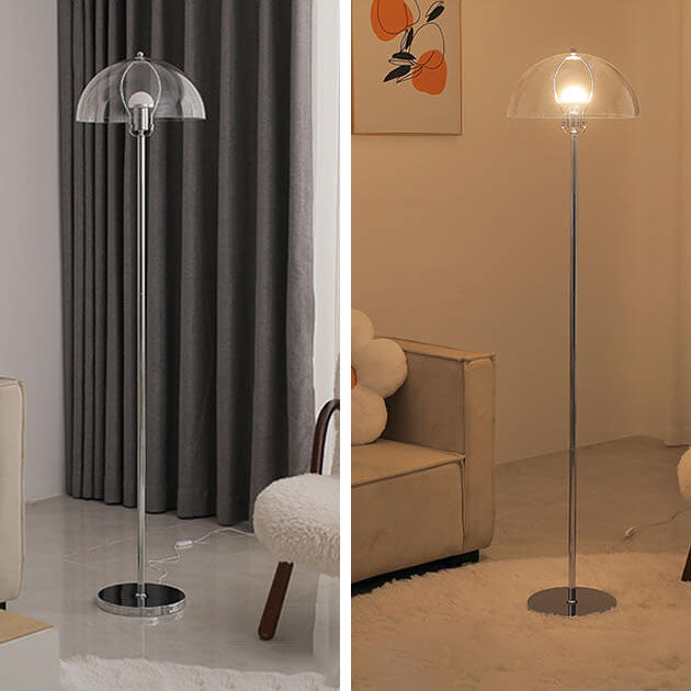 LightBloom | Nordic Vintage Acrylic Clear Dome 1-Light Floor Lamp