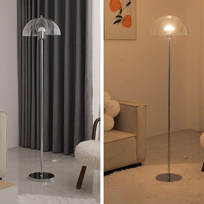 LightBloom | Nordic Vintage Acrylic Clear Dome 1-Light Floor Lamp